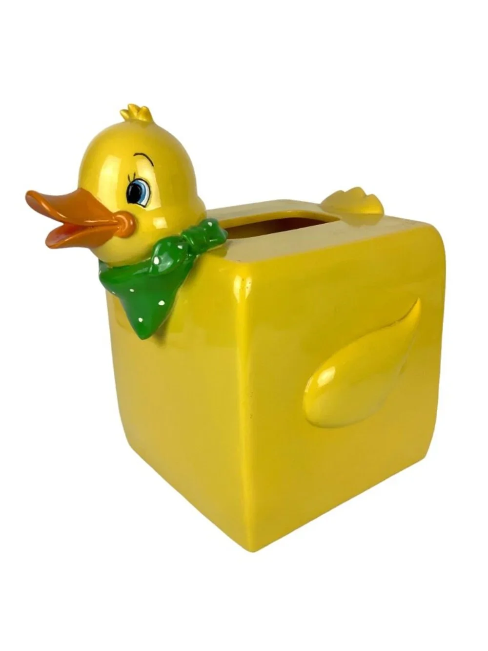 Rubber Ducky Resin Tissue Box Cover Square Yellow Kids Bathroom Bedroom Decor
